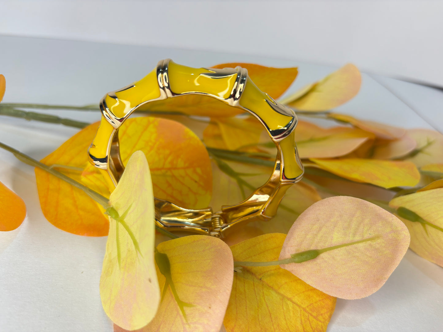 Sunlit Bloom Enamel Bangle