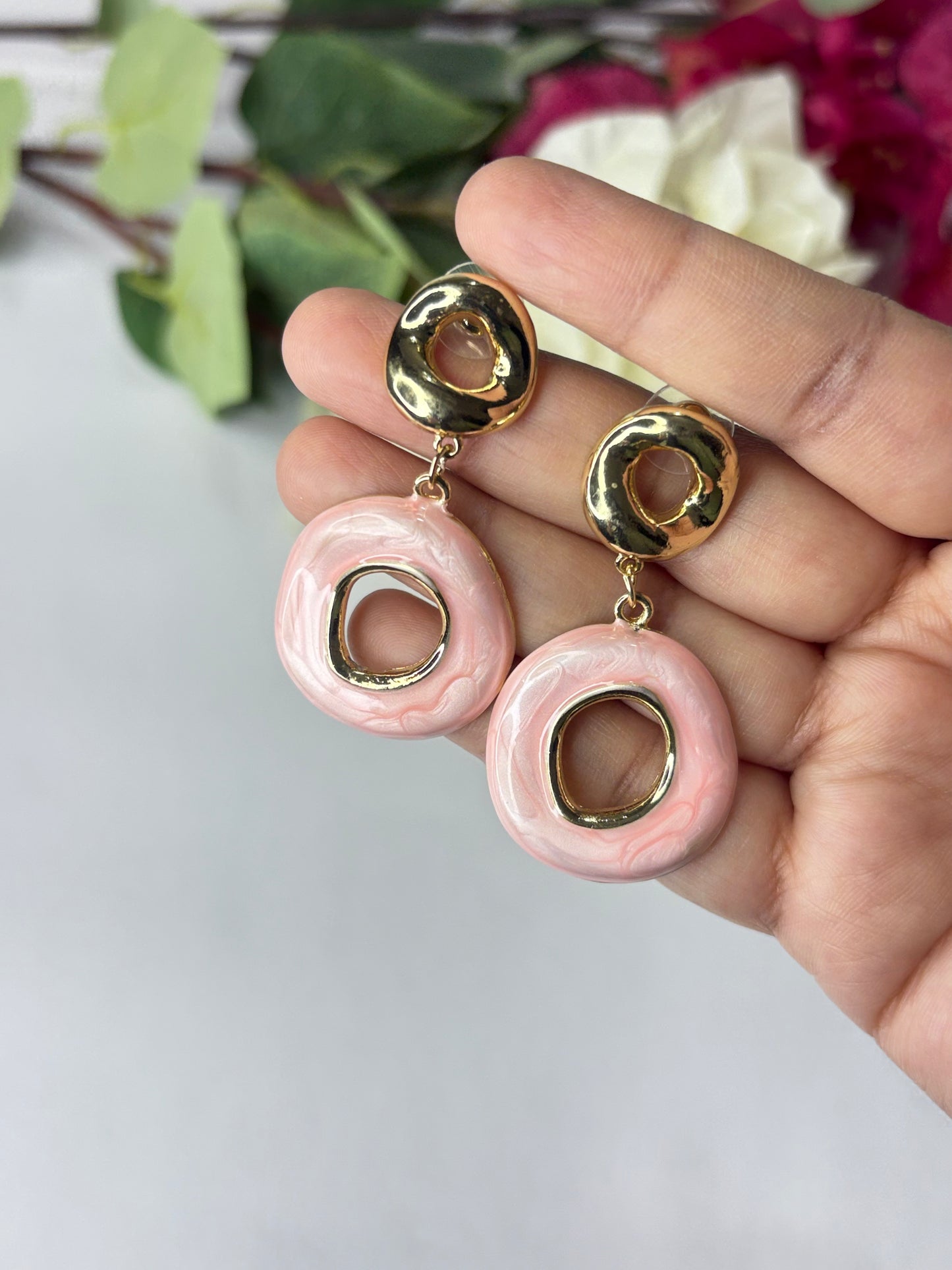 Aura Loop Enamel Earrings