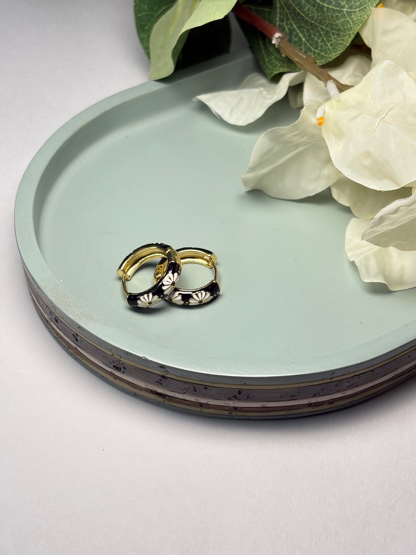Enamel Mini Hoops - Satrangi