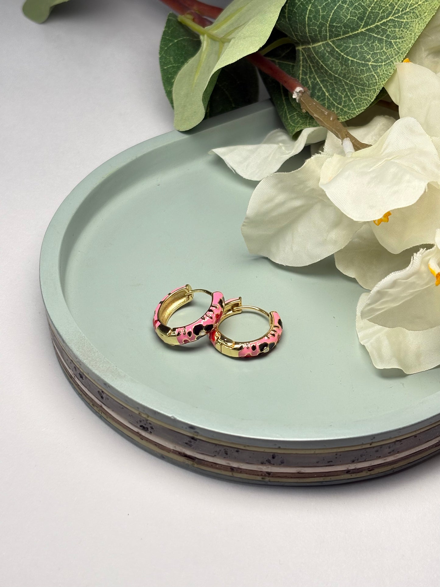 Enamel Mini Hoops - Palash