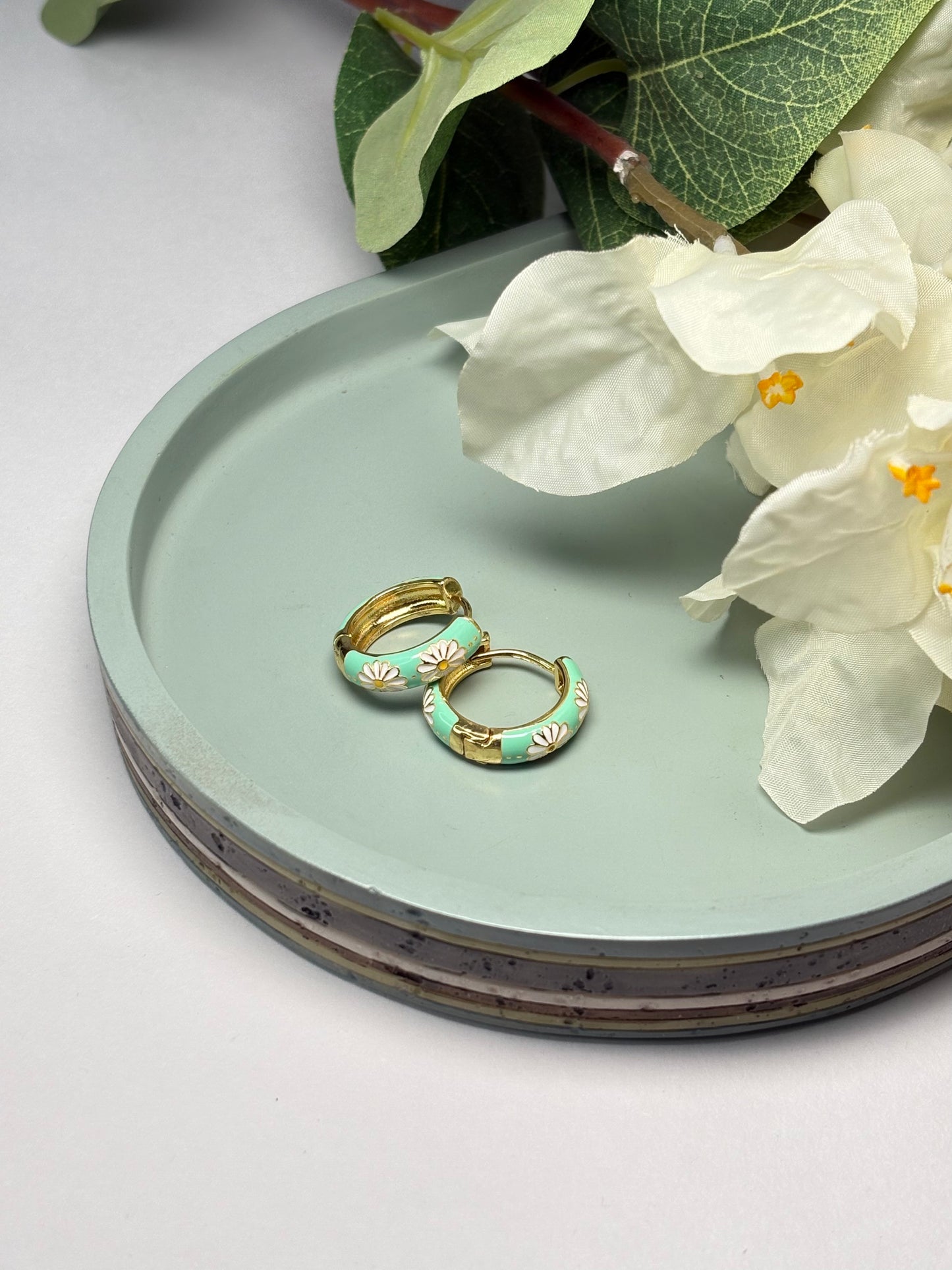 Enamel Mini Hoops - Satrangi
