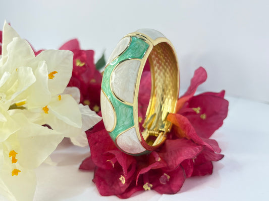 Serene Wave Enamel Bangle