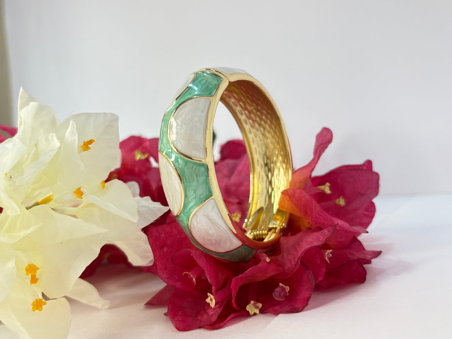 Serene Wave Enamel Bangle