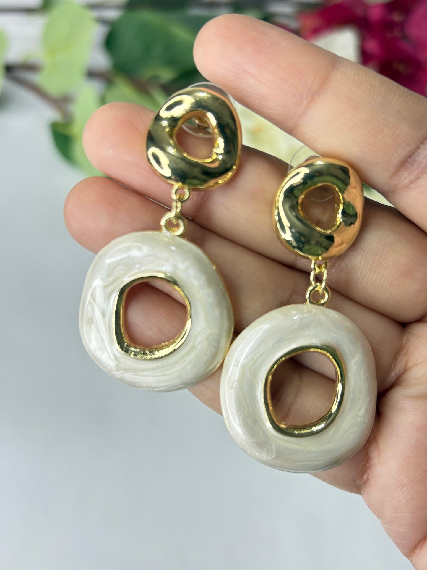 Aura Loop Enamel Earrings