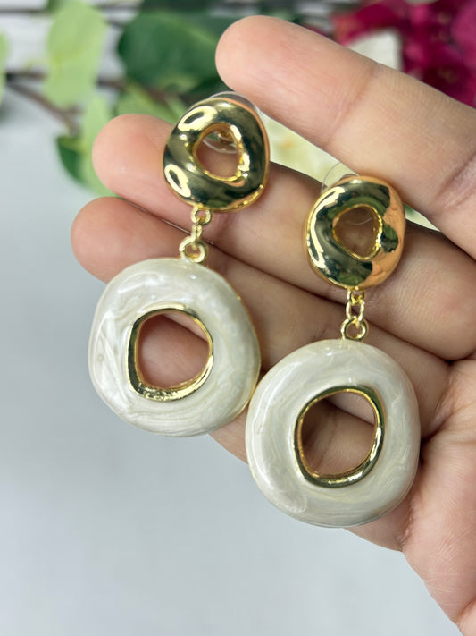 Aura Loop Enamel Earrings