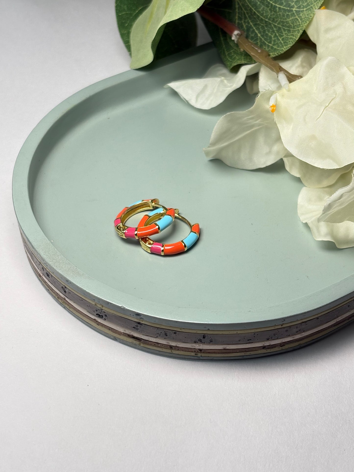 Enamel Mini Hoops - Shvetra