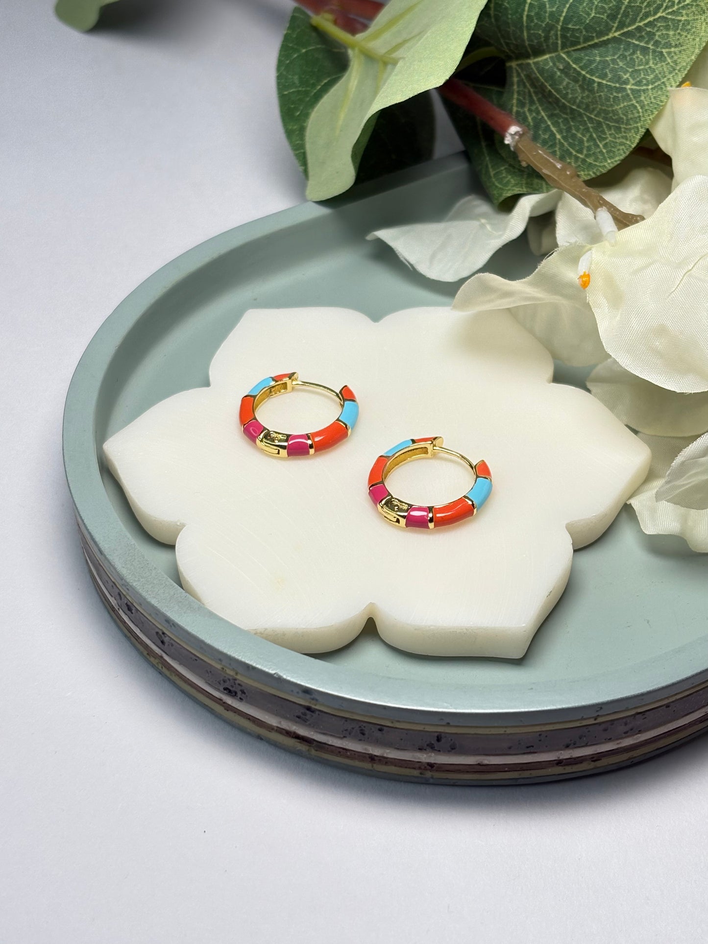 Enamel Mini Hoops - Shvetra