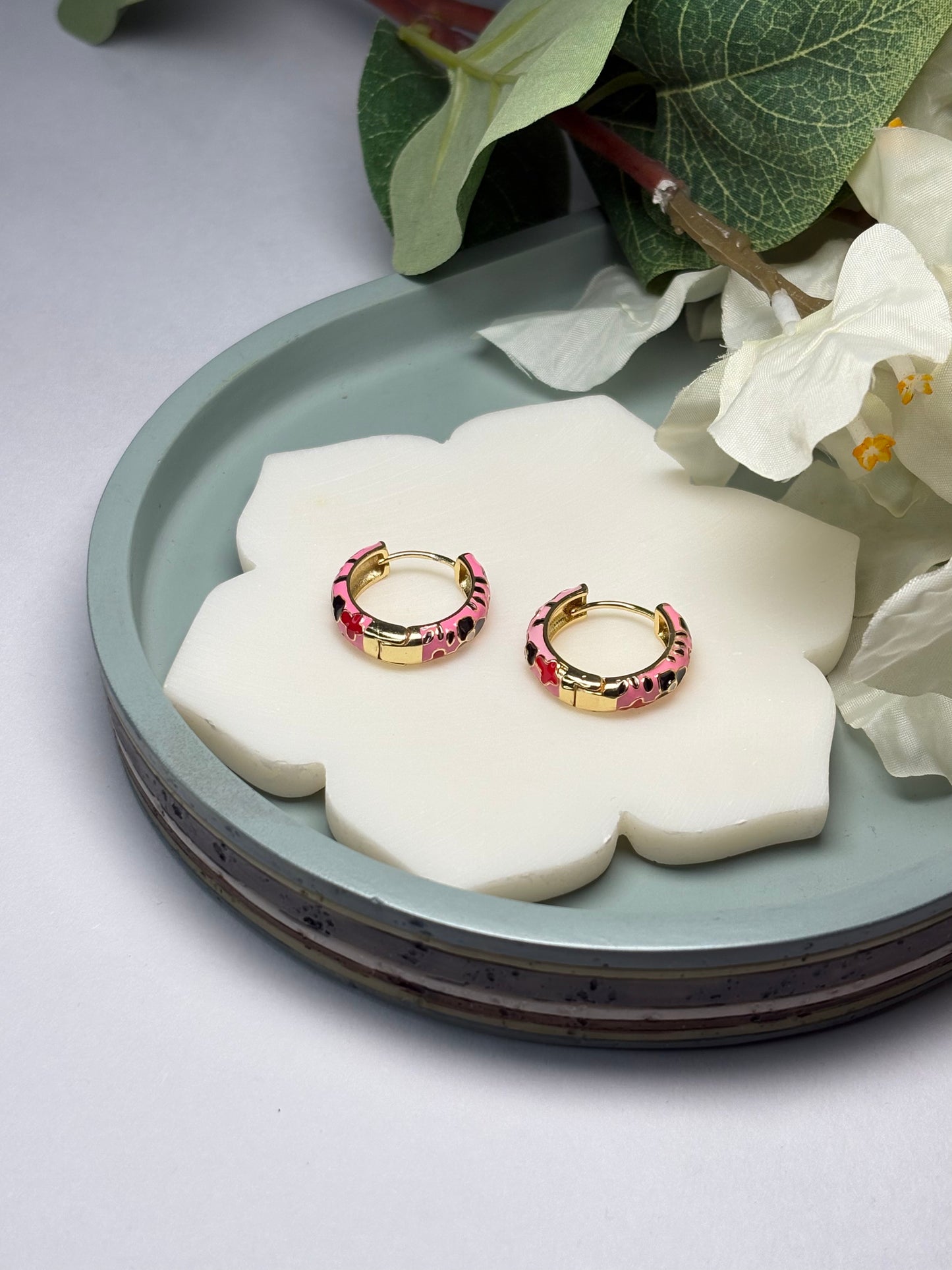 Enamel Mini Hoops - Palash
